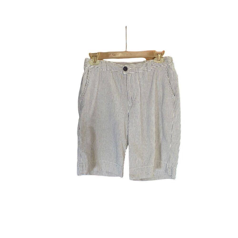 Basic edition, vintage women’s, classic fit, striped shorts, size small